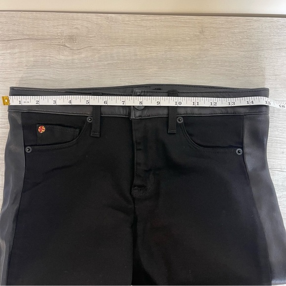 Hudson  Vintage Leeloo Super Skinny Crop Black with Lambskin Leather Trim, 26 - Picture 13 of 16